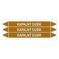 Značení potrubí, kapalný dusík,3 ks, 355 × 37 mm